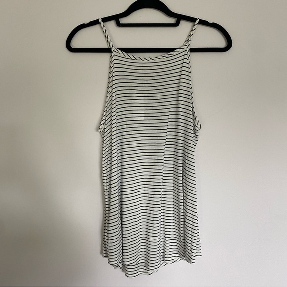 Loft Black and White Striped Tank Top - Picture 2 of 4